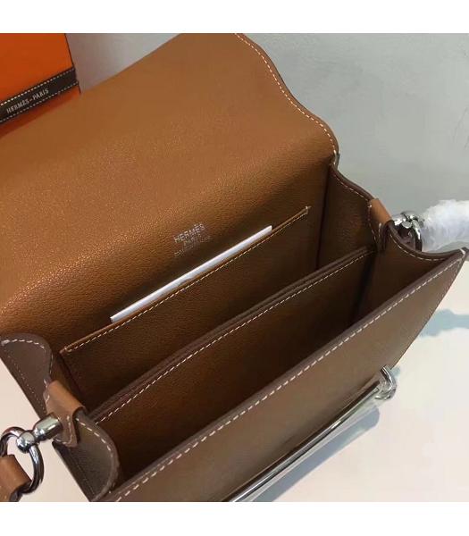 Hermes Roulis Coffee Palmprint Leather Mini Shoulder Bag-2