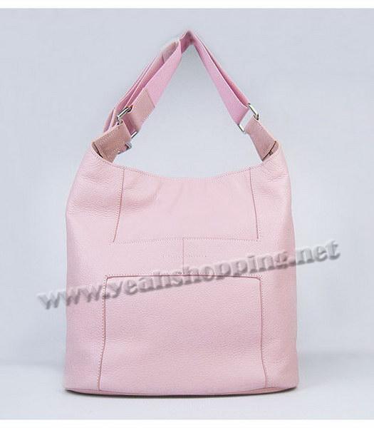 Hermes Shoulder Bag Pink Leather Silver Metal-2