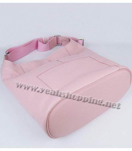 Hermes Shoulder Bag Pink Leather Silver Metal-3