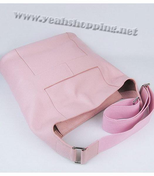 Hermes Shoulder Bag Pink Leather Silver Metal-4