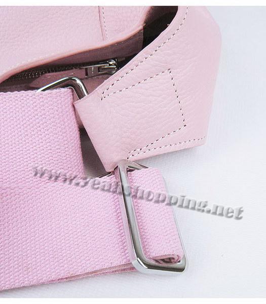 Hermes Shoulder Bag Pink Leather Silver Metal-7
