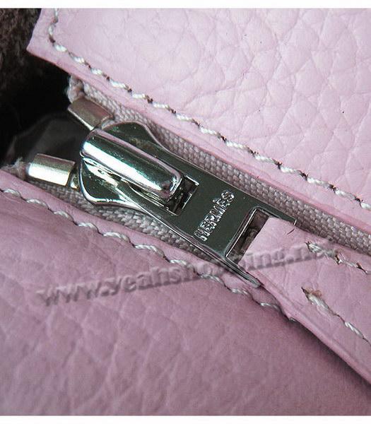 Hermes Shoulder Bag Pink Leather Silver Metal-8