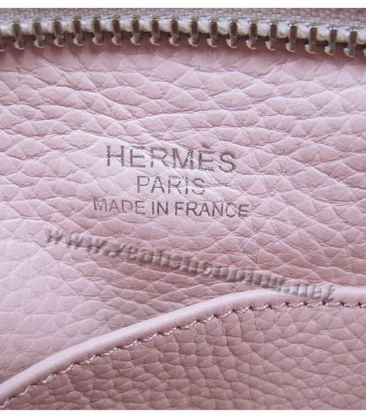 Hermes Shoulder Bag Pink Leather Silver Metal-9