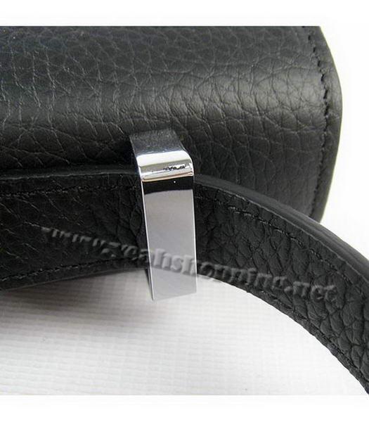 Hermes Silver Lock Messenger Bag in Black-6