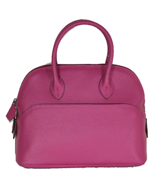Hermes Small Bolide Togo Leather Tote Bag in Fuchsia