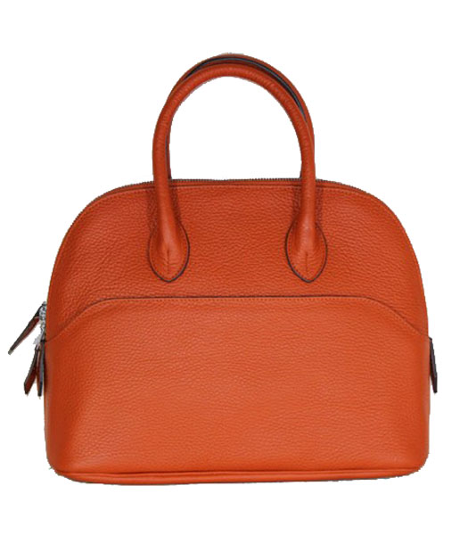 Hermes Small Bolide Togo Leather Tote Bag in Orange