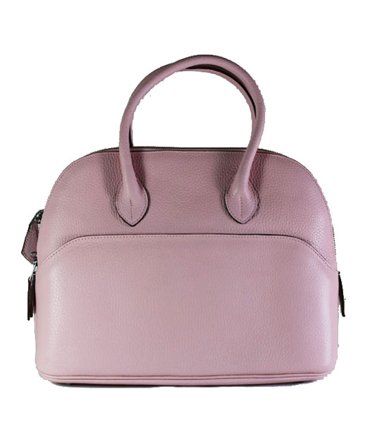 Hermes Small Bolide Togo Leather Tote Bag in Pink