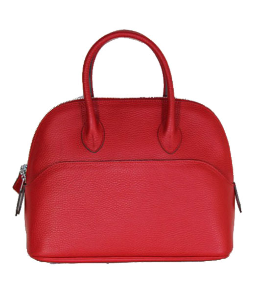 Hermes Small Bolide Togo Leather Tote Bag in Red