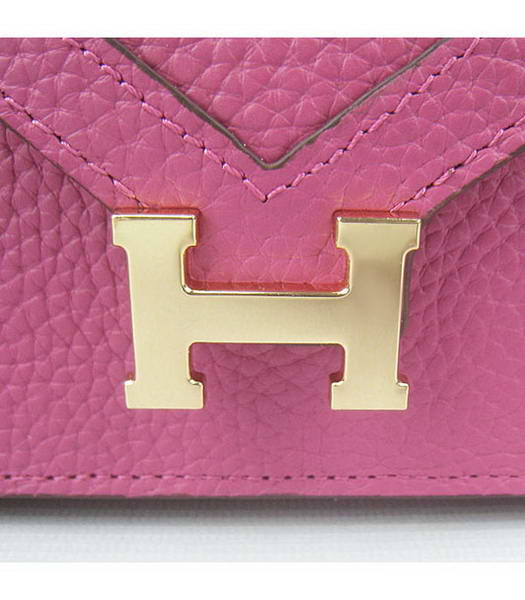 Hermes Small Envelope Message Bag Peach Leather with Gold Hardware-3