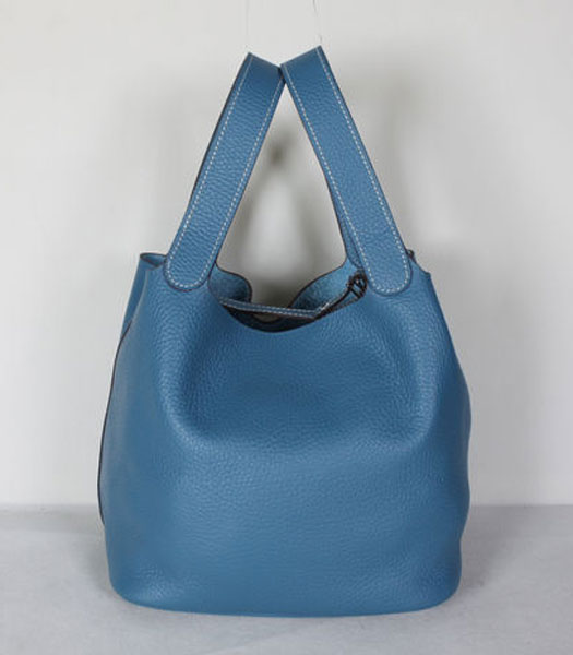 Hermes Small Picotin Lock Bag in Middle Blue