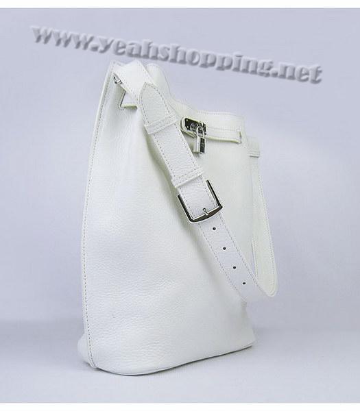 Hermes So Kelly Bag White Togo Leather Silver Metal-1