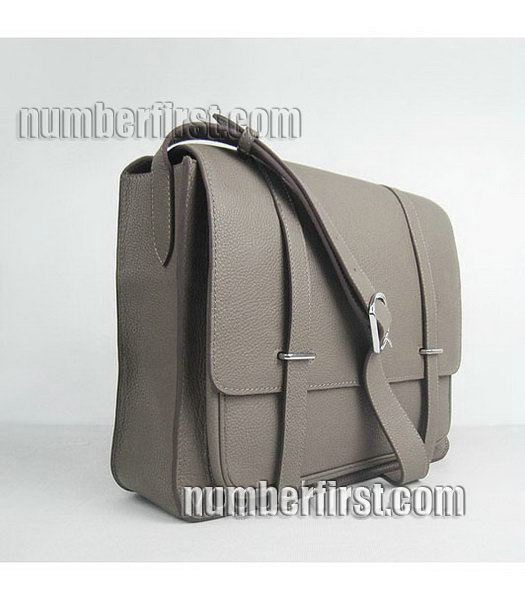Hermes Steve Medium Togo Leather Messenger Bag Khaki-1
