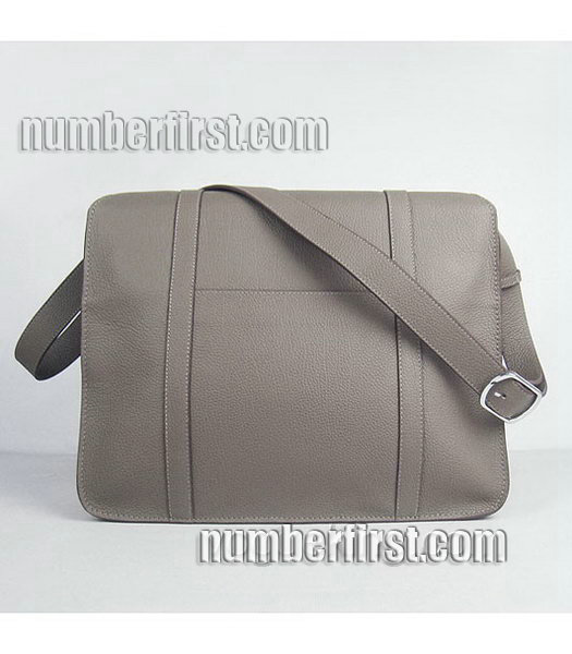 Hermes Steve Medium Togo Leather Messenger Bag Khaki-2