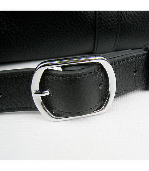 Hermes Steve Togo Leather Messenger Bag Black-4