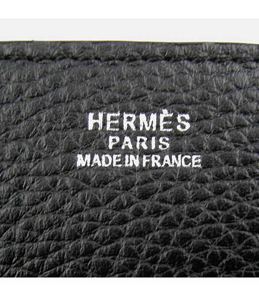 Hermes Steve Togo Leather Messenger Bag Black-7