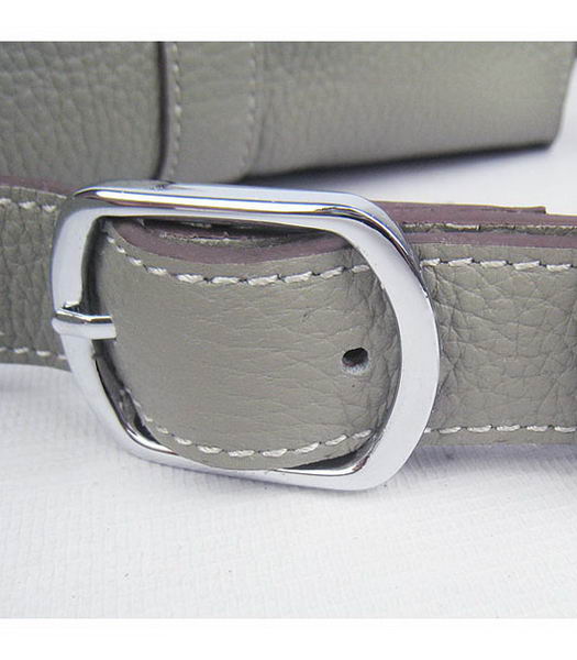 Hermes Steve Togo Leather Messenger Bag Grey-5