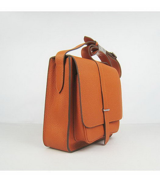 Hermes Steve Togo Leather Messenger Bag Orange-1