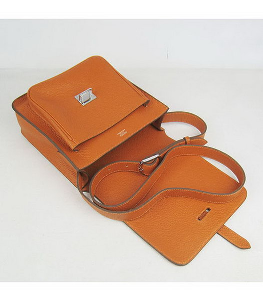 Hermes Steve Togo Leather Messenger Bag Orange-4
