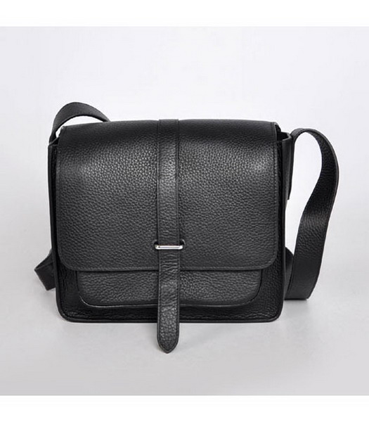 Hermes Steven 25CM Togo Leather Bag in Black