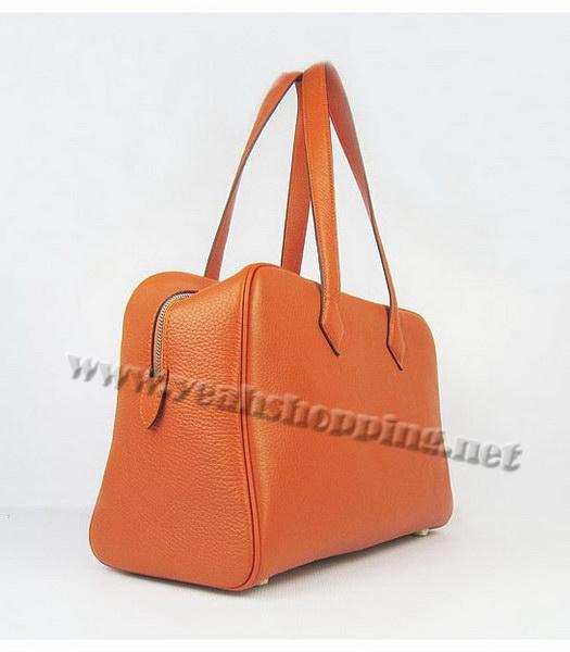 Hermes Victoria II Tote Bag Orange Leather with Scarf-1