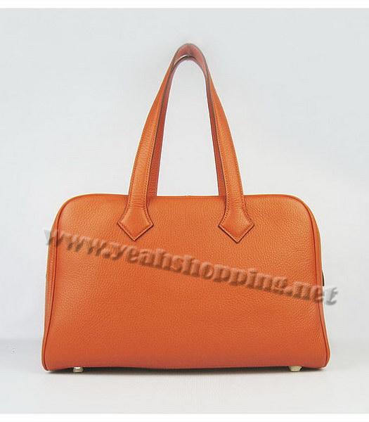 Hermes Victoria II Tote Bag Orange Leather with Scarf-2