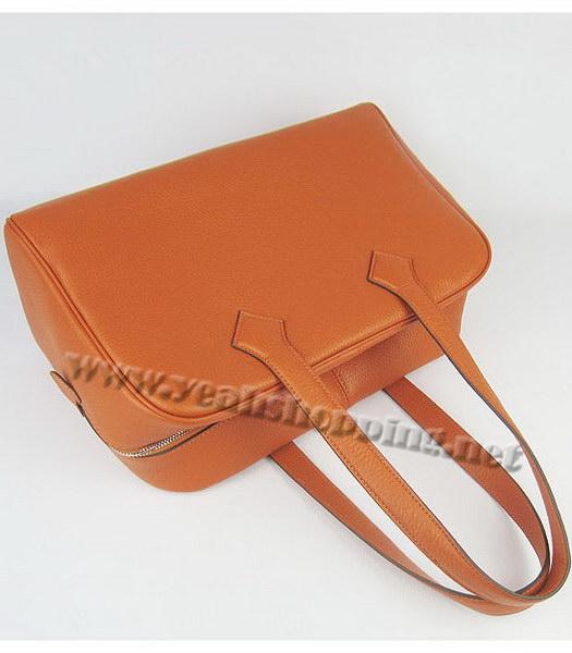 Hermes Victoria II Tote Bag Orange Leather with Scarf-4