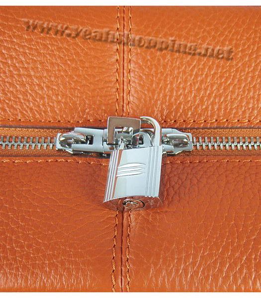 Hermes Victoria II Tote Bag Orange Leather with Scarf-5