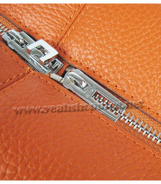 Hermes Victoria II Tote Bag Orange Leather with Scarf-6