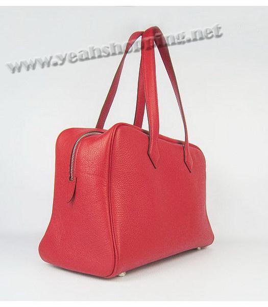 Hermes Victoria II Tote Bag Red Leather with Scarf-1