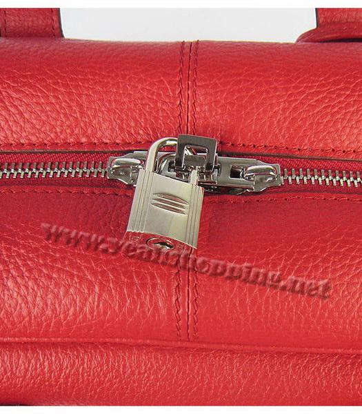 Hermes Victoria II Tote Bag Red Leather with Scarf-5