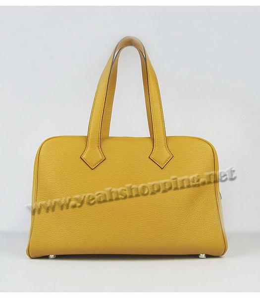 Hermes Victoria II Tote Bag Yellow Leather with Scarf-1