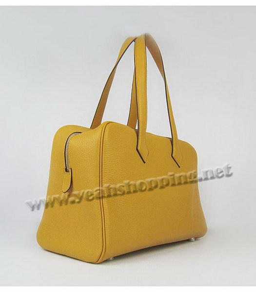 Hermes Victoria II Tote Bag Yellow Leather with Scarf-2