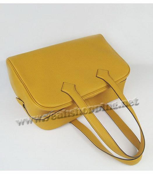 Hermes Victoria II Tote Bag Yellow Leather with Scarf-4