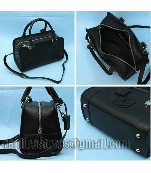 Loewe Amazona Small Tote Bag Black Leather-2