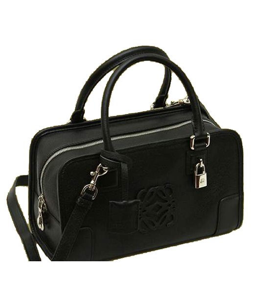 Loewe Amazona Small Tote Bag Black Leather