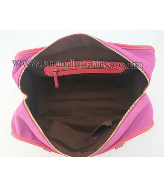 Loewe Amazone Nubuck Suede Leather Bag in Fuchsia-6