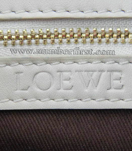 Loewe Amazone Nubuck Suede Leather Bag in Grey_Apricot_Pink-6