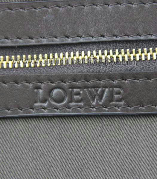 Loewe Amazone Nubuck Suede Leather Small Bag in Apricot_Dark Coffee-6