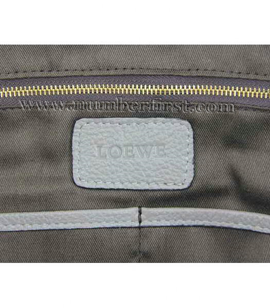 Loewe Bowling Bag in Grey Leather-7