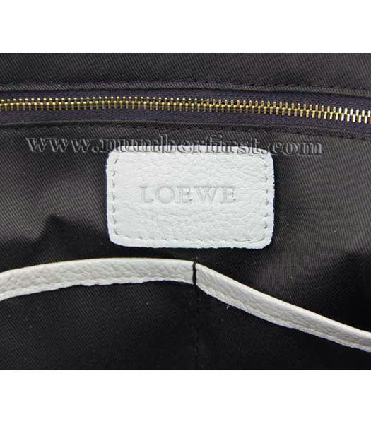 Loewe Bowling Bag in Offwhite Leather-7