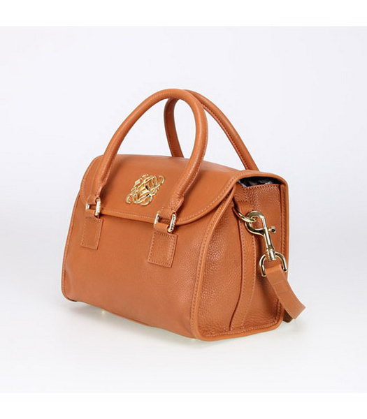 Loewe Small Tote Handbags Dark Apricot Calfskin Veins Leather-1