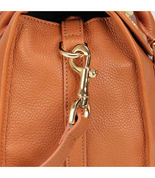 Loewe Small Tote Handbags Dark Apricot Calfskin Veins Leather-3