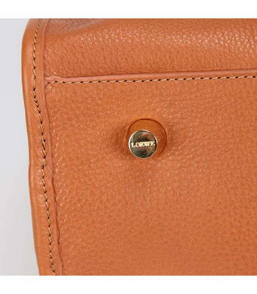 Loewe Small Tote Handbags Dark Apricot Calfskin Veins Leather-5