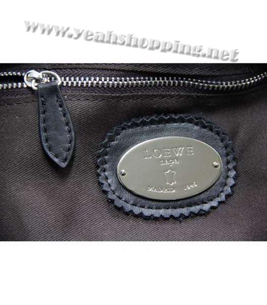 Loewe Soft Leather Tote Bag Black-5