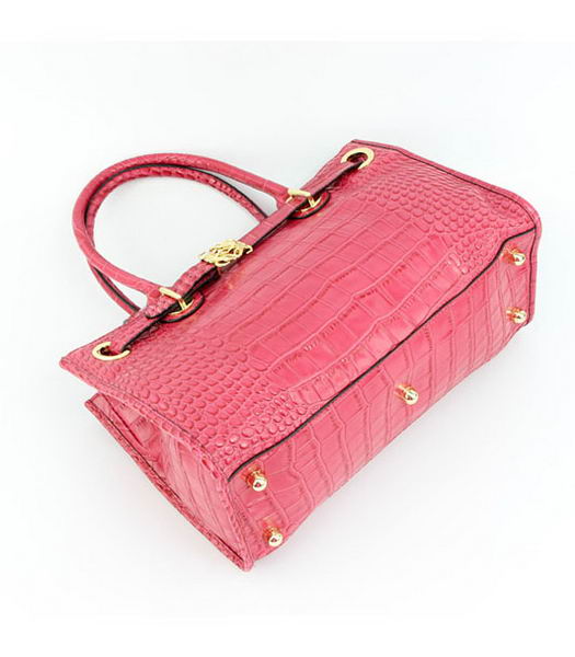 Loewe Tote Handbags Red Leather Crocodile Veins with PU Lining-5
