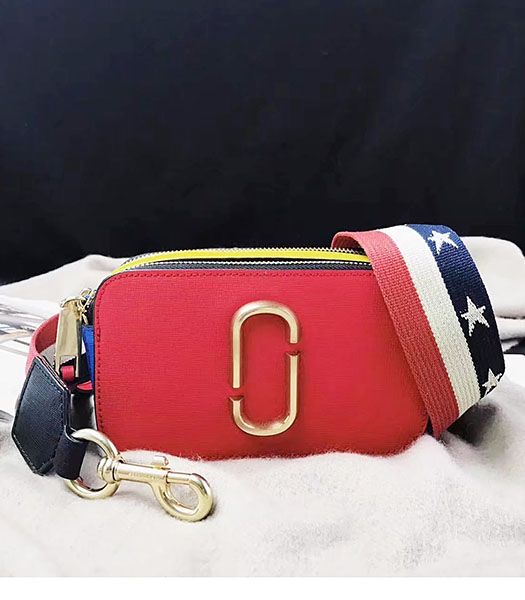 Marc Jacobs Snapshot Red Leather Small Camera Bag