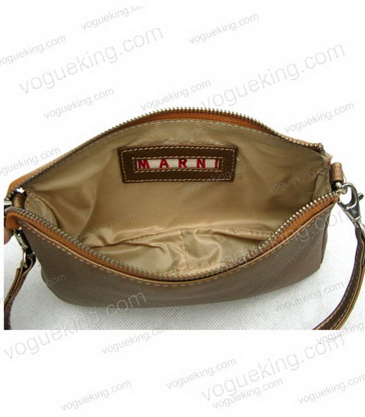 Marni Bronze Cowhide Leather Zip Handbag-3