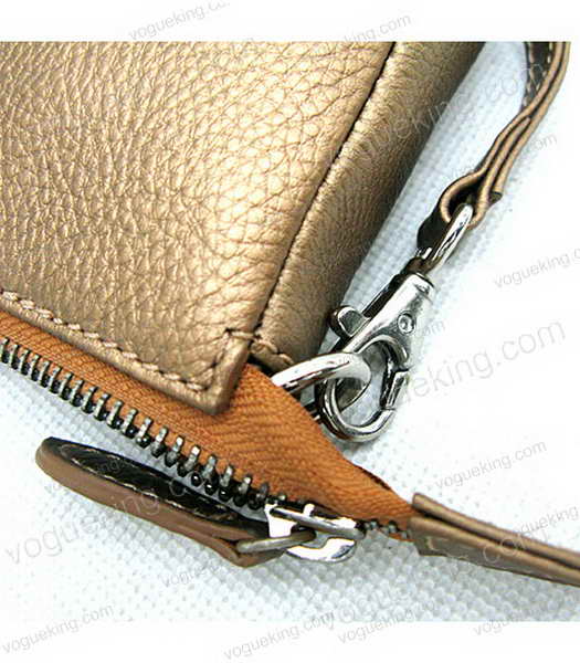 Marni Bronze Cowhide Leather Zip Handbag-4