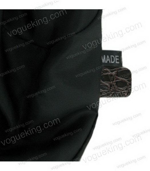 Marni Dark Coffee Python Veins Leather Large Handbag-5