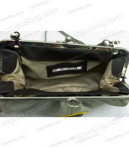 Marni Grey Patent Leather Messenger Bag-4